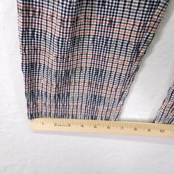 Maeve Anthropologie Hazelle Plaid Slim Pants Size 4 Paperbag High Waist Trousers - Picture 16 of 16